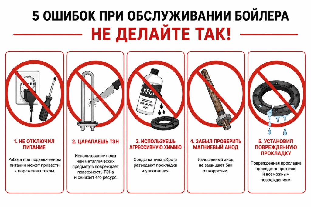 Частые ошибки при самостоятельной очистке