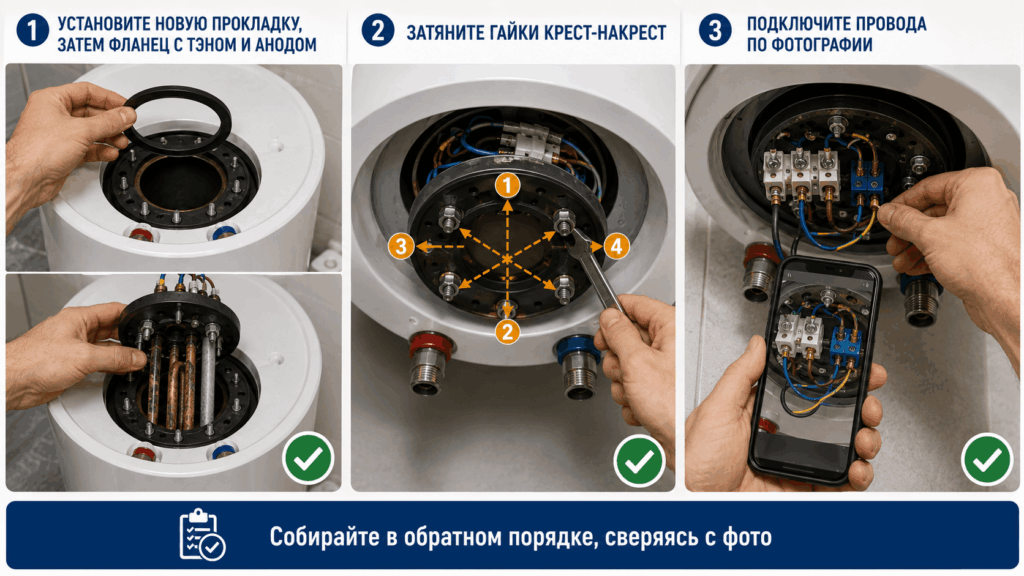 Как собрать бойлер после разборки