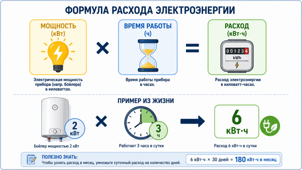 Как самостоятельно рассчитать потребление бойлера