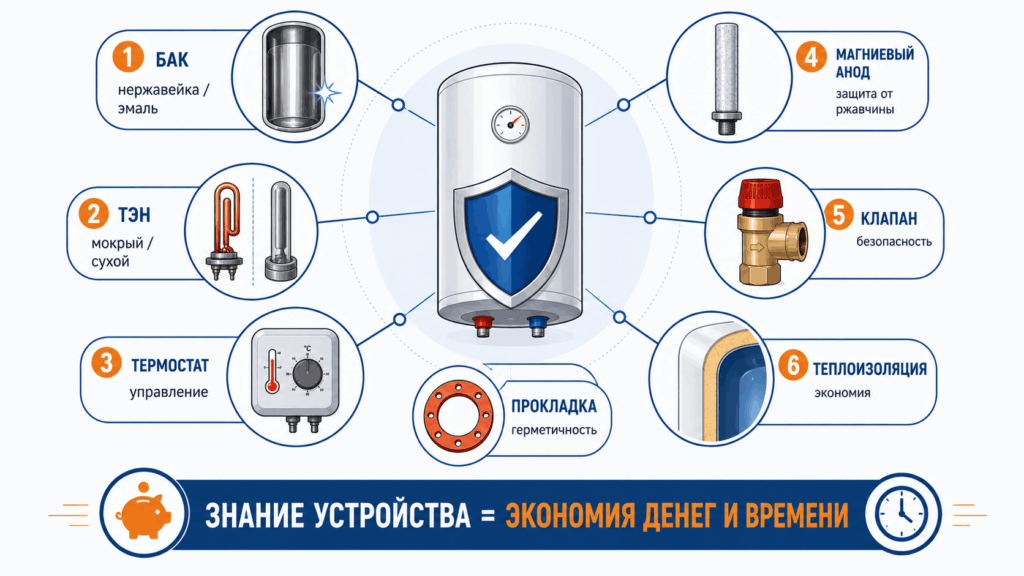 Что нужно помнить об устройстве водонагревателя