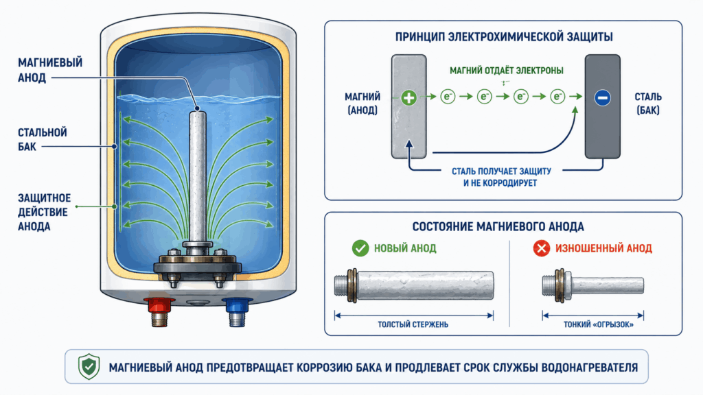 Магниевый анод: маленькая деталь с большой ролью